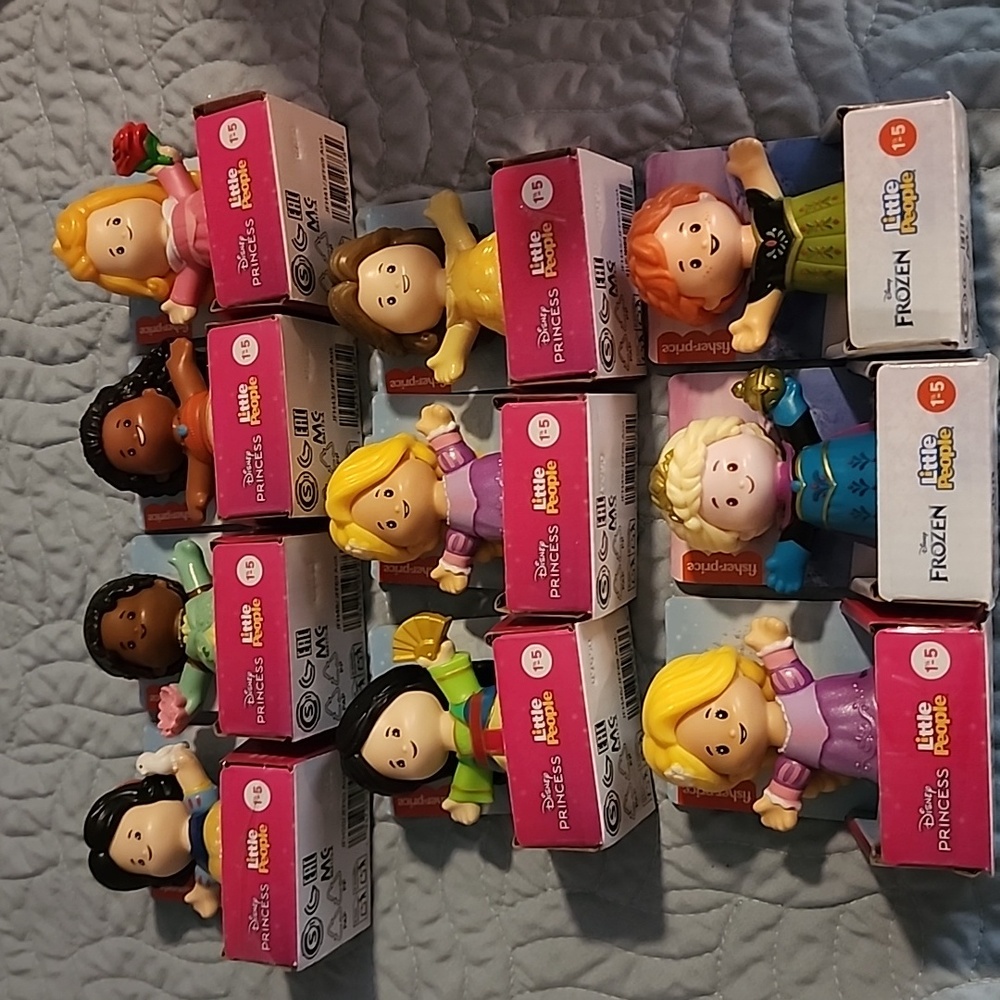 Bundle Of 10 Little People Disney Princess